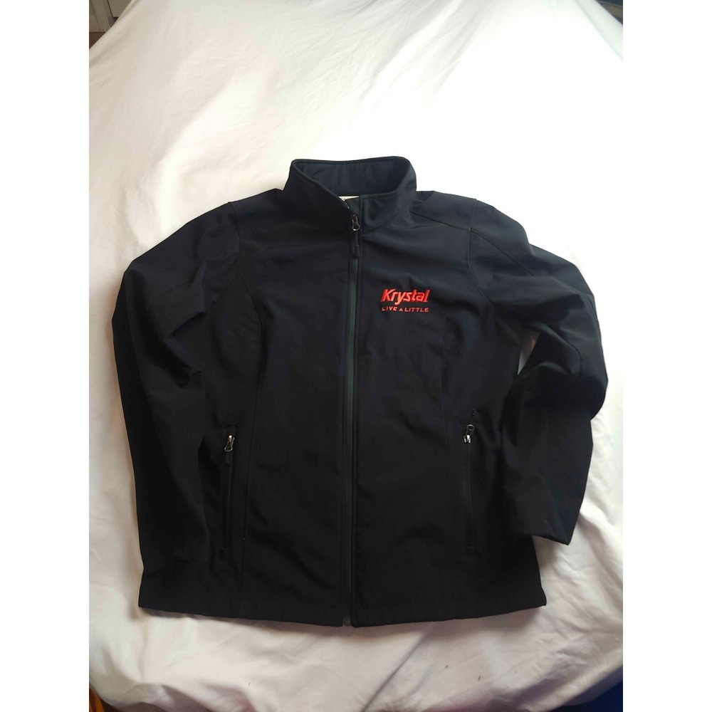 Krystal‎ Live A Little Jacket Womens XL Black Fleece Port Authority Full Zip